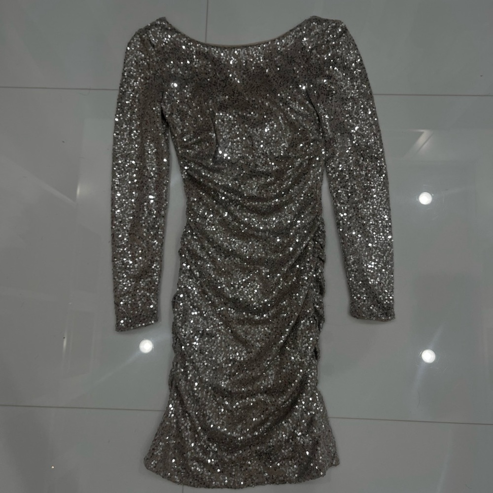 Silver Sequin Dress